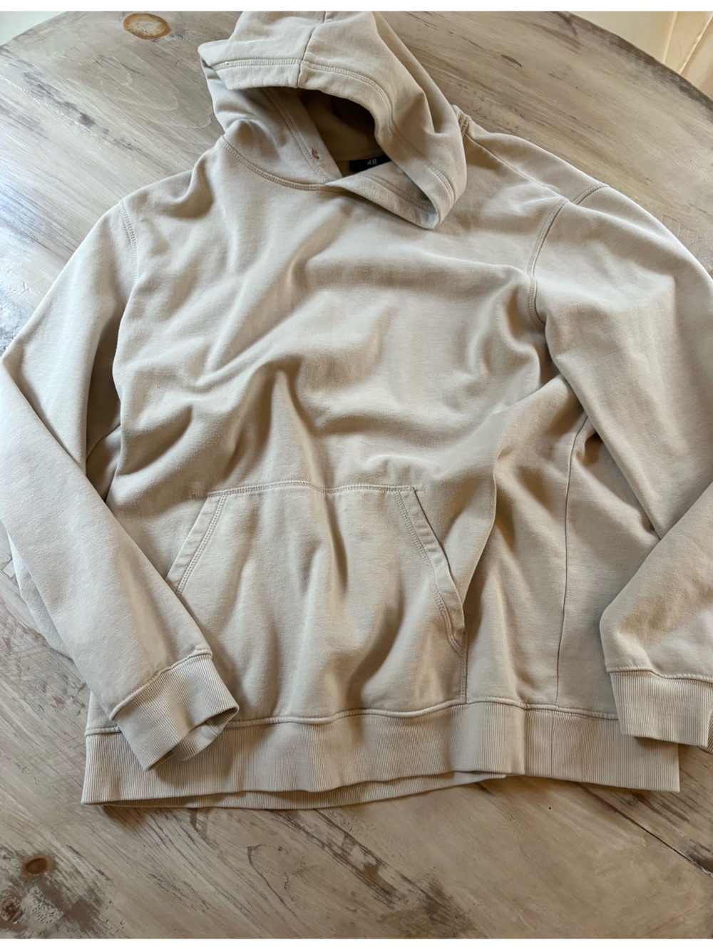 H&M Beige/Tan Hoodie Sweatshirt